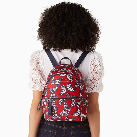 ♠️Kate Spade Chelsea Butterfly Printed Medium Nylon Backpack, Multi NWT - Picture 6 of 6